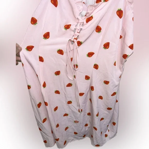 🌸5/$25🌸 SHEIN Curve Strawberry Cutie Pinup Dress - Picture 4 of 6